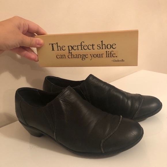 WALKING Cradles leather Black Round Toe Shoes size 7 - Picture 10 of 15